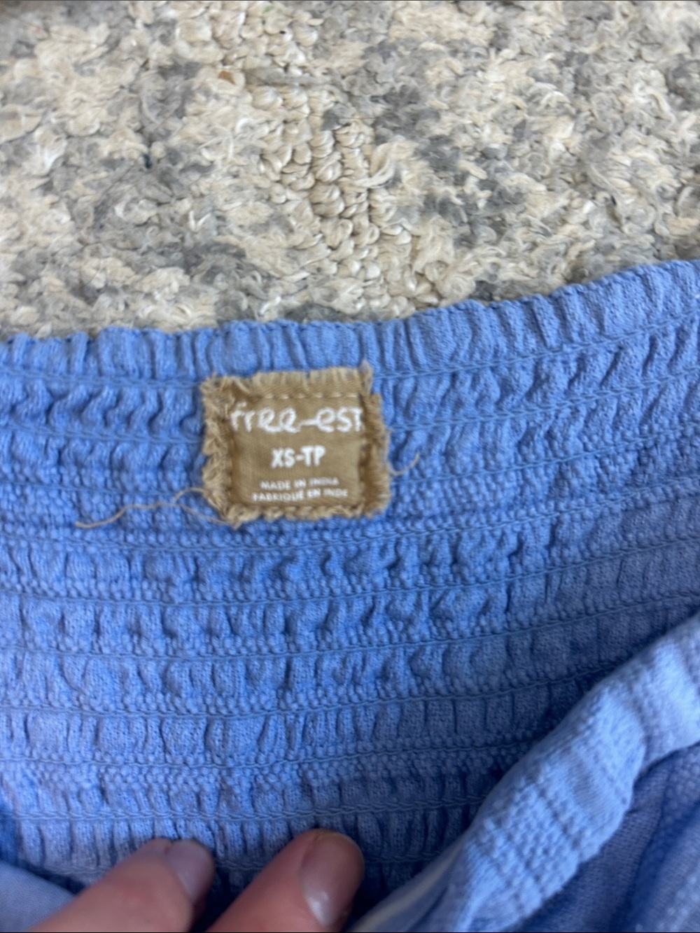 Free People Blue Strapless Midi Dress - Picture 2 of 2